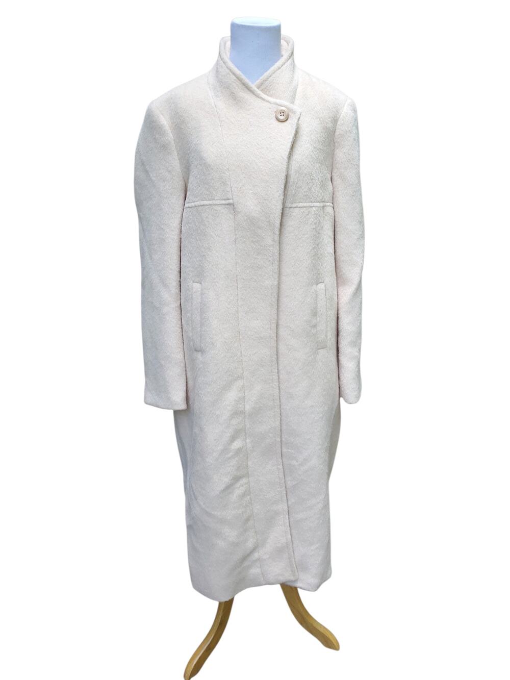 Jones New York  Old Money Wool Alpaca Long Winter Coat Quiet Luxury Minimalist L